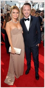65th-Primetime-Emmy-Awards-2013-Red-Carpet-pictures-Emmy-Awards-LAUREN-PARSEKIAN-AND-AARON-PAUL-360nobs