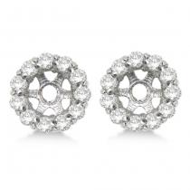 diamond cluster circle earrings