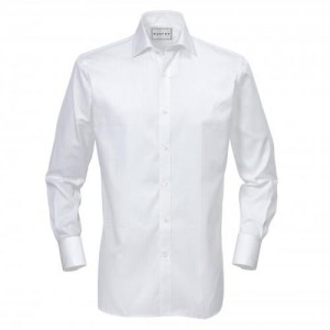 white herringbone shirt