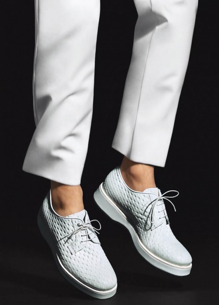 Emporio-Armani-Shoes white lace ups