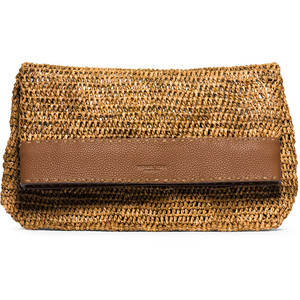 Michael Kors Santorini Medium Raffia Clutch